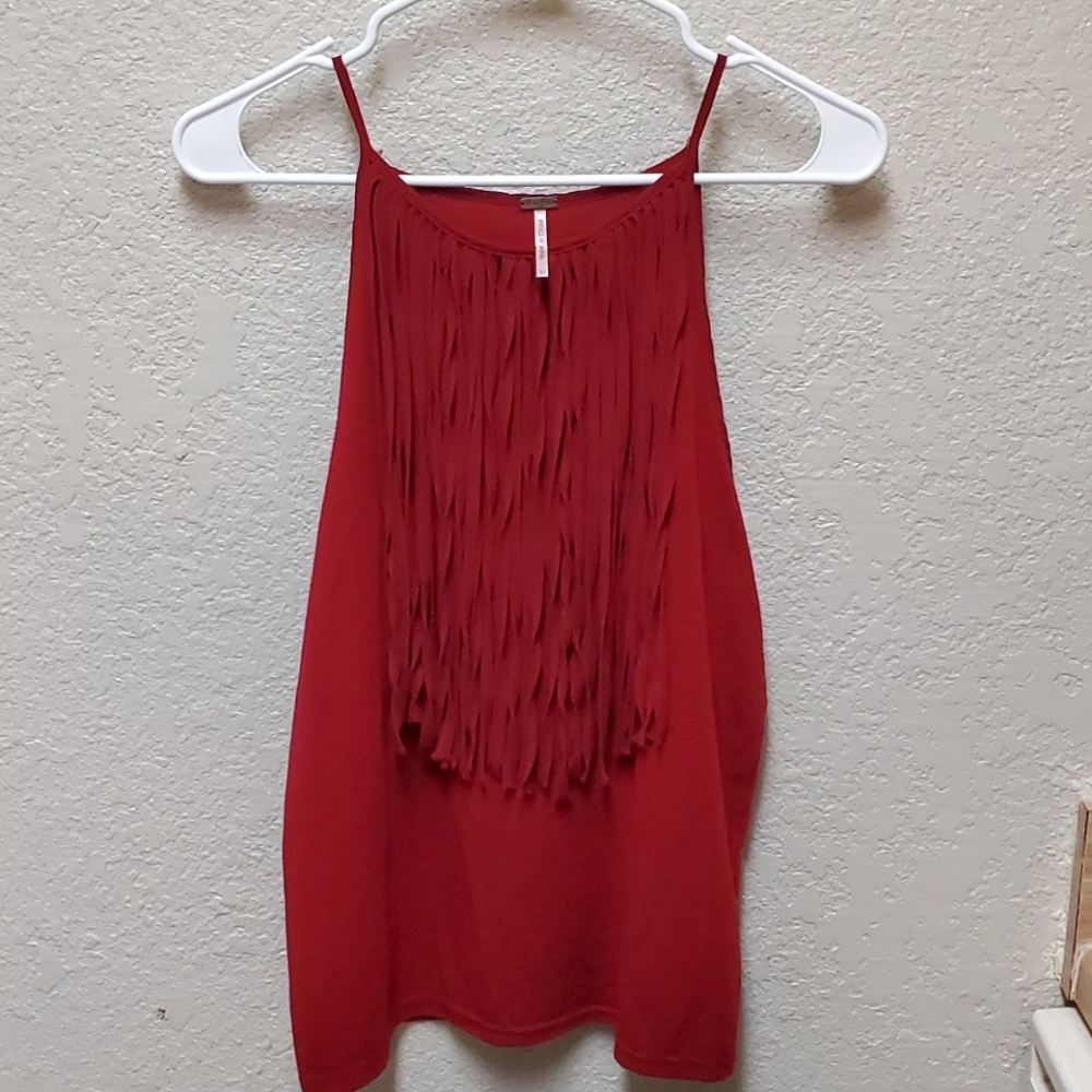 Red tank top